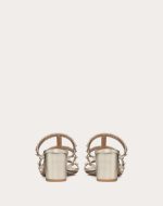 ROCKSTUD METALLIC CALFSKIN LEATHER SLIDE SANDAL 60 MM - Image 3